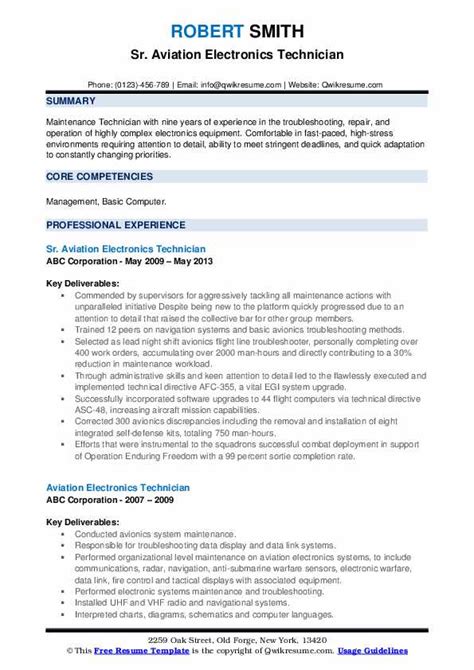 navy aviation electronics technician resume.